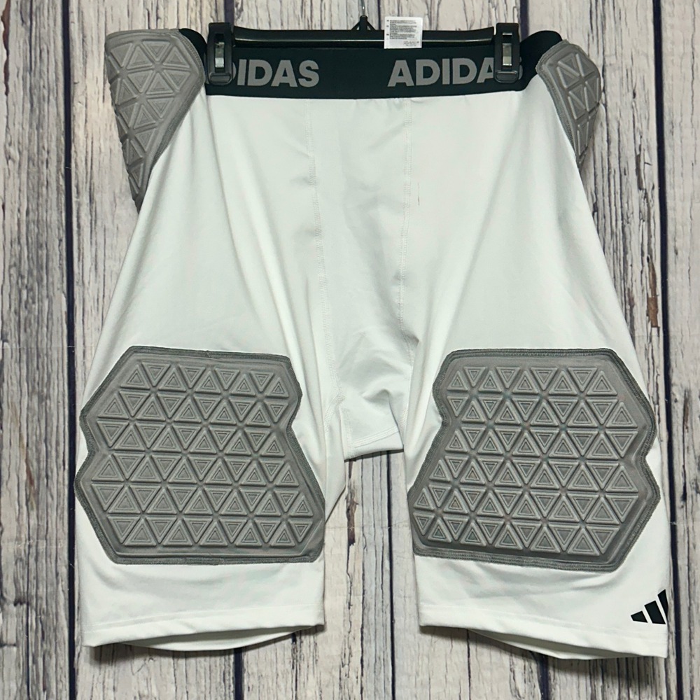 Adidas‎ Padded Girdle Football Compression Shorts White Grey 3XL IP9106 Mens